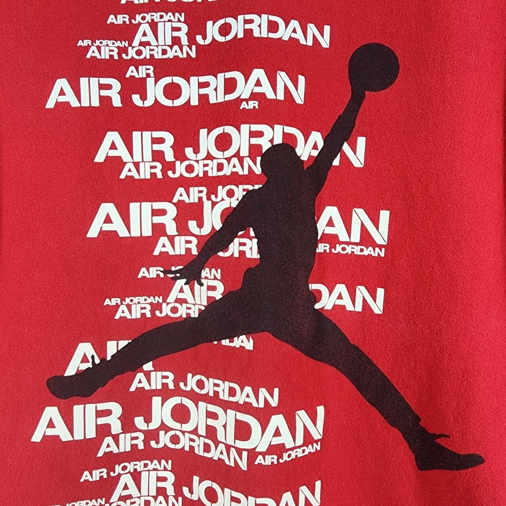 Jordan Graphic T Shirt Mens XL Red Jumpman Logo Streetwear Short Sleeve‎
